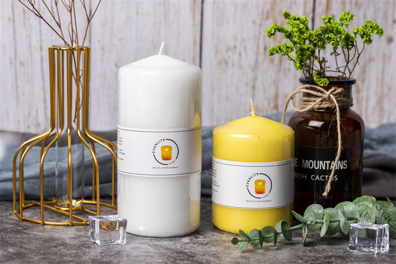 Candy Color Multi-Size Smokeless Pillar Candle Wax