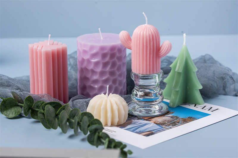 Geometric Honeycomb Cylinder Scented Candle Home Ornament